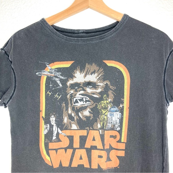 Junk Food Star Wars Black Wash Tee Shirt XL Junior Cotton - Picture 3 of 16